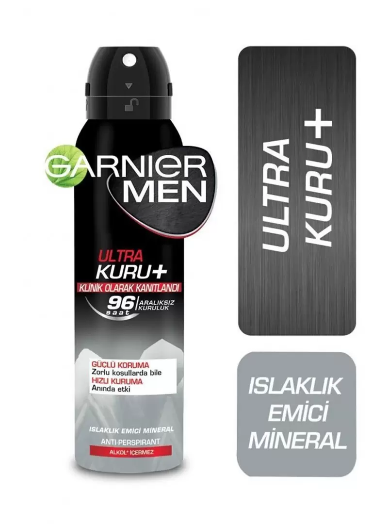 Outlet - Garnier Men Ultra Kuru Spray Deodorant 150 ml