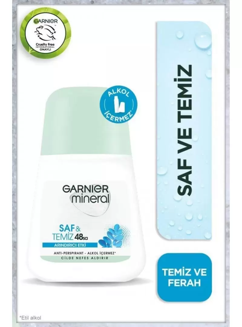 Outlet - Garnier Mineral Saf ve Temiz Roll-On Deodorant 50 ml