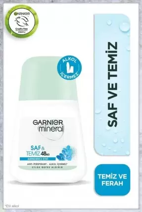 Outlet - Garnier Mineral Saf ve Temiz Roll-On Deodorant 50 ml