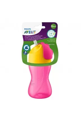 Philips Avent Desenli Pipetli Bardak 12+ Ay 300 ml - Kız - SCF798-02 -