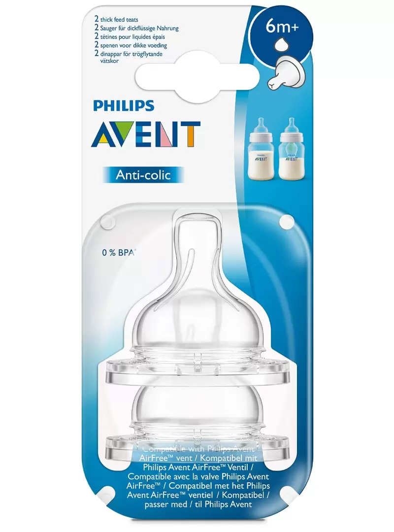 Philips Avent Anti-kolik Biberon Emziği 6+ Ay 2'li -SCF636/27-