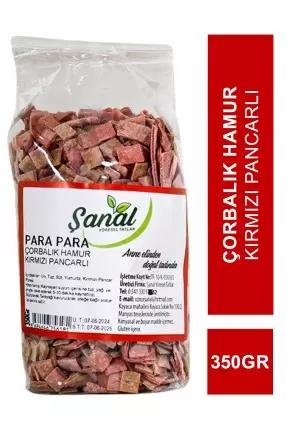 Şanal Para Para Çorbalık Hamur Kırmızı Pancarlı 350gr