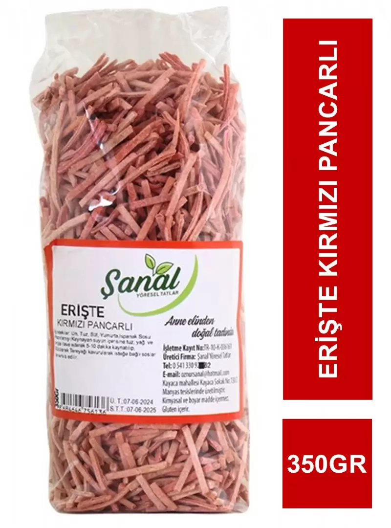 Şanal Erişte Kırmızı Pancarlı 350gr