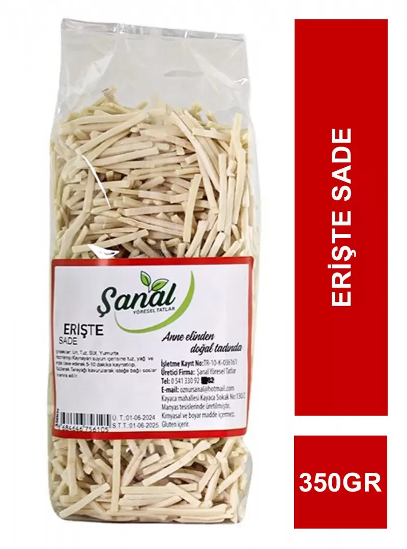 Şanal Erişte Sade 350gr