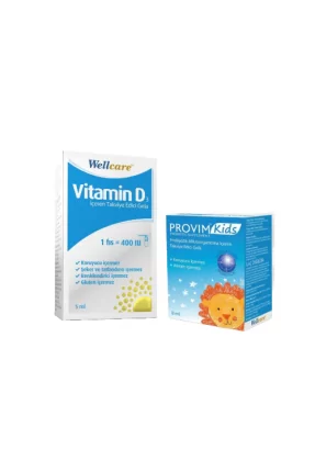 Wellcare Vitamin D3 400 IU + Provim Kids 8 ml Set