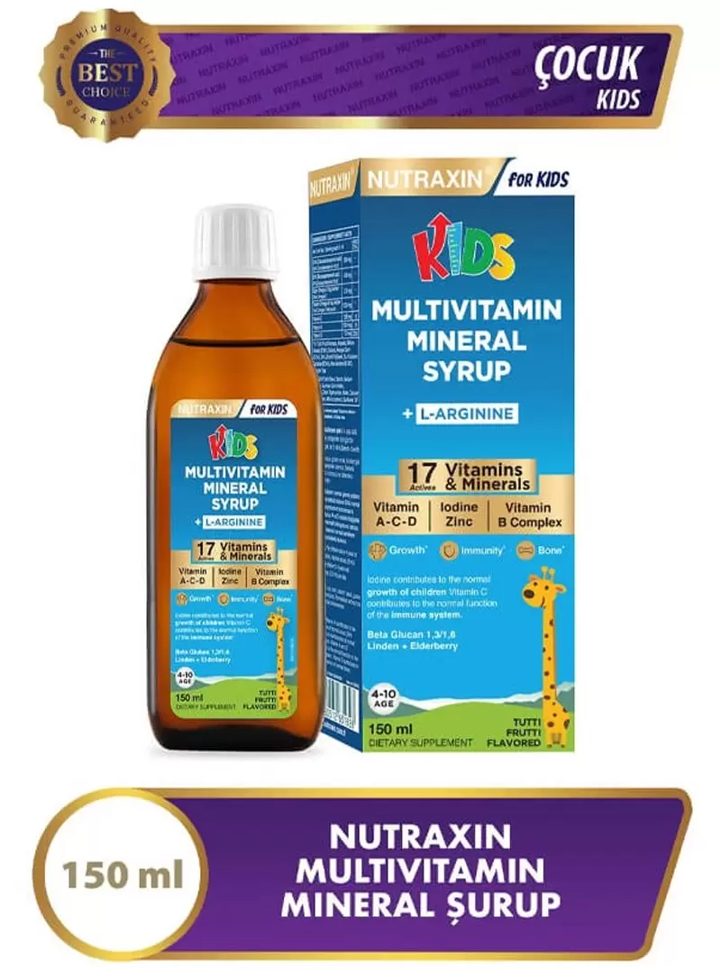 Nutraxin Kids Multivitamin Mineral Şurup 150 ml