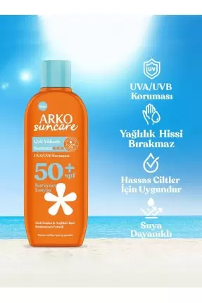 Arko Suncare Spf50 Yüksek Korumalı Vücut Güneş Losyonu 200 ml