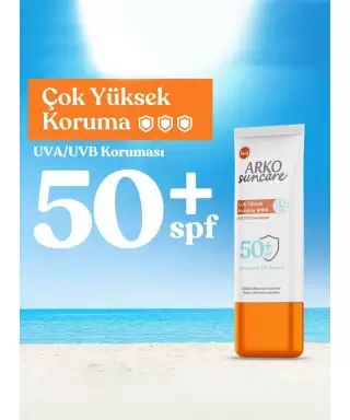 Arko Suncare Spf50 Çok Yüksek Korumalı Yüz Güneş Kremi 50 ml