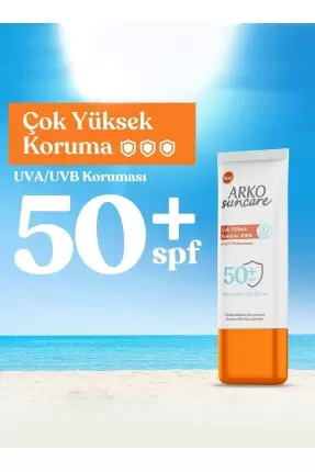 Arko Suncare Spf50 Çok Yüksek Korumalı Yüz Güneş Kremi 50 ml