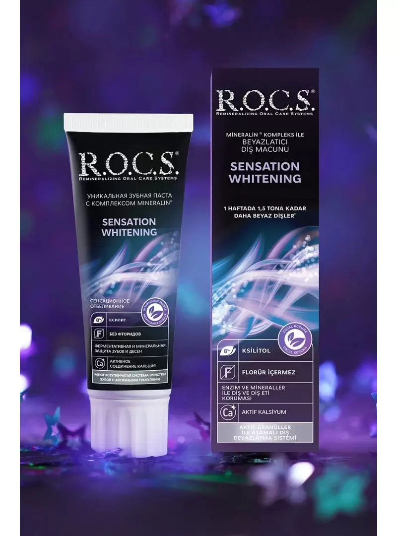 ROCS Sensation Whitening Beyazlatıcı Parlatıcı Diş Macunu 60ml