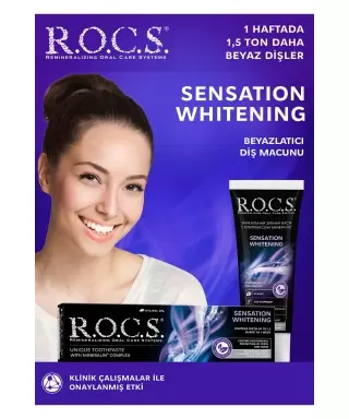 ROCS Sensation Whitening Beyazlatıcı Parlatıcı Diş Macunu 60ml