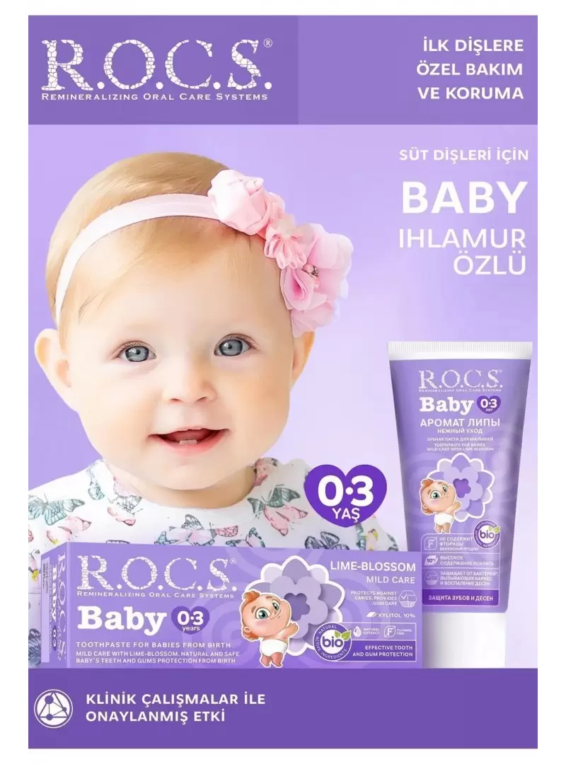 Rocs Baby Ihlamur Özlü 0-3 Yaş Diş Macunu 35ml