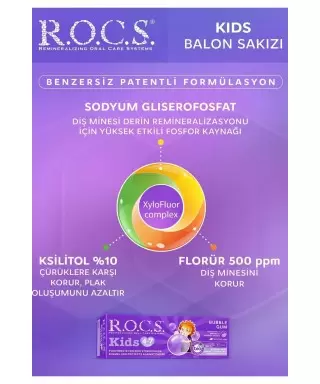 ROCS Kids Balon Sakızlı 4-7 Yaş Diş Macunu 35 ml