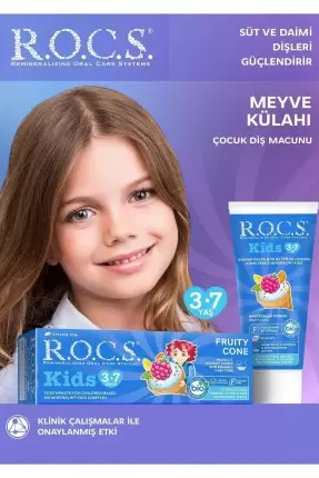 ROCS Kids Meyve Külahı 3-7 Yaş Diş Macunu