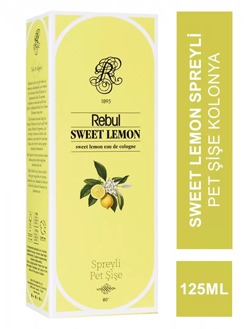 Rebul Sweet Lemon Spreyli Pet Şişe Kolonya 125 ml