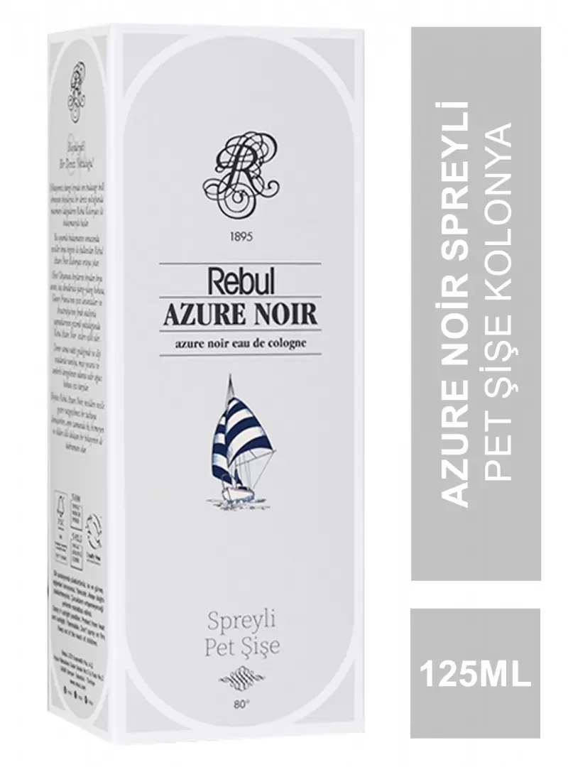 Rebul Azure Noir Spreyli Pet Şişe Kolonya 125 ml