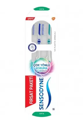 Sensodyne Çok Yönlü Koruma Diş Fırçası 1+1 Orta