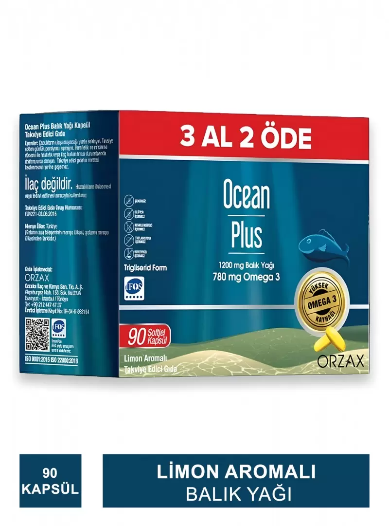 Ocean Plus 1200 mg 90 Kapsül - 3 Al 2 Öde