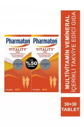 Pharmaton Vitality Multivitamin 2x30 Tablet - 2.si %50 İndirimli