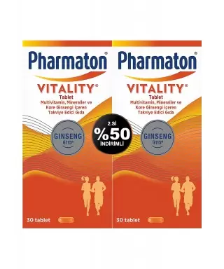 Pharmaton Vitality Multivitamin 2x30 Tablet - 2.si %50 İndirimli