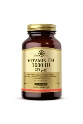 Solgar Vitamin D3 1000 IU 100 Yumuşak Kapsül