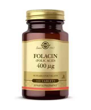 Solgar Folic Acid (Folacin) 400 mcg 100 Tablet