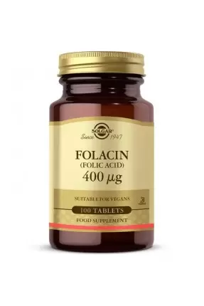 Solgar Folic Acid (Folacin) 400 mcg 100 Tablet