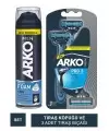 Arko Men Shaving Foam Tıraş Köpüğü 200ml - Arko Men Pro 3 Tıraş Bıçağı Set