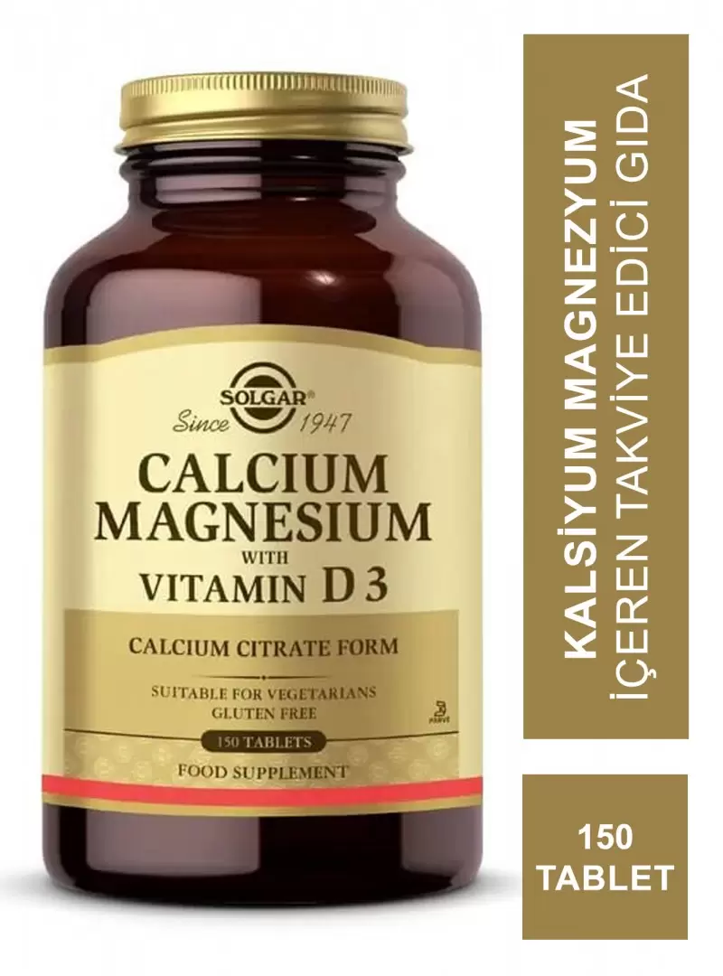 Solgar Calcium Magnesium with Vitamin D3 150 Tablet