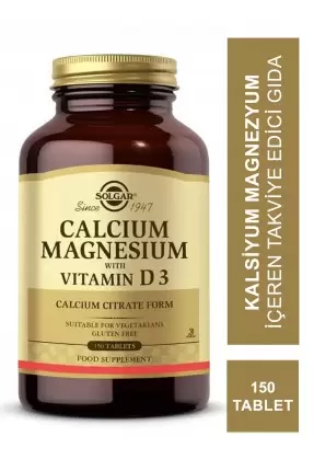 Solgar Calcium Magnesium with Vitamin D3 150 Tablet