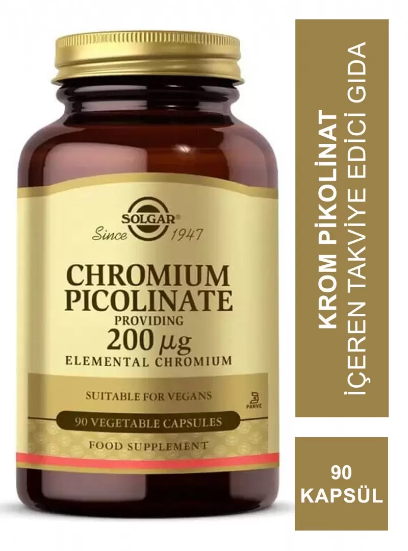 Solgar Chromium Picolinate 200 mcg 90 Kapsül