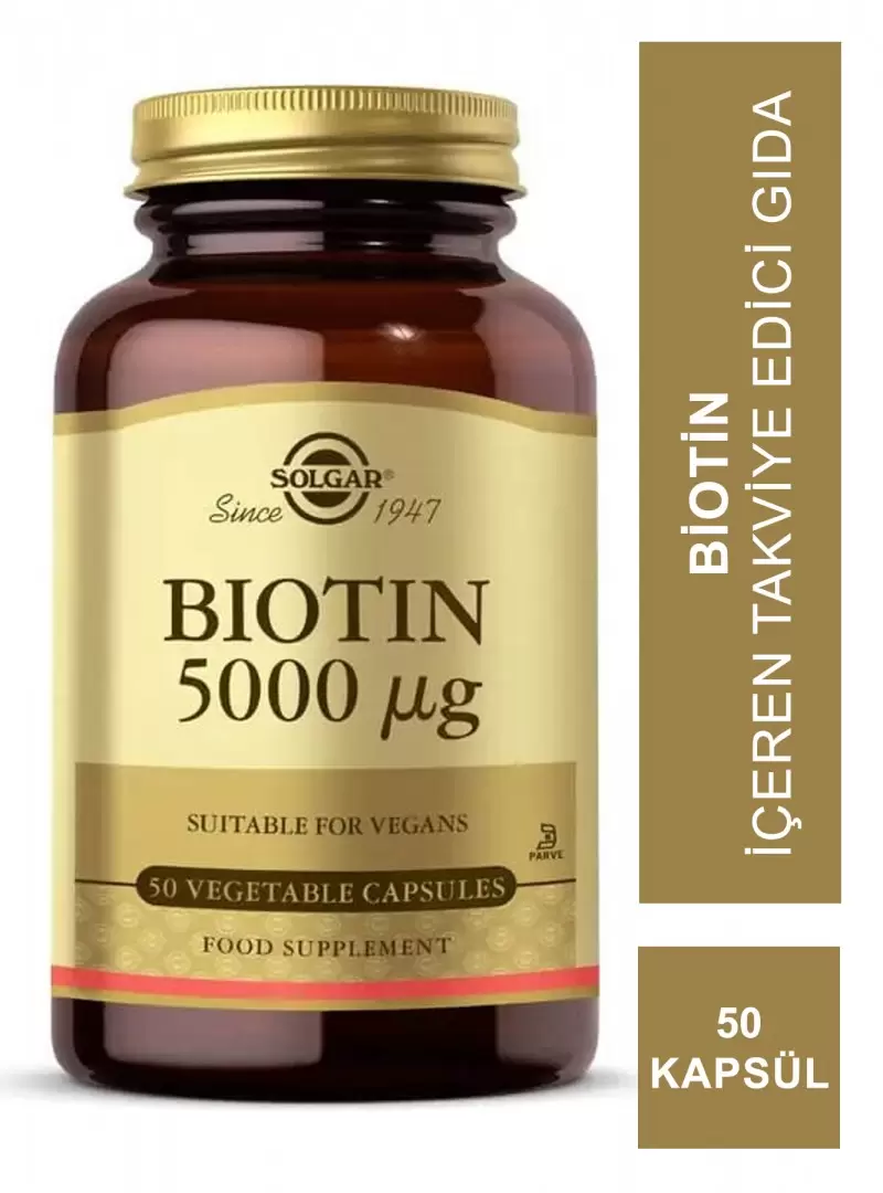 Solgar Biotin 5000 mcg 50 Kapsül