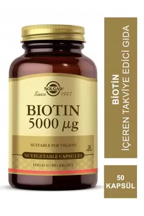 Solgar Biotin 5000 mcg 50 Kapsül