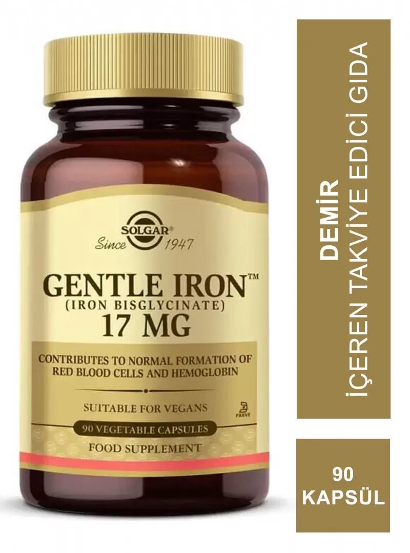 Solgar Gentle Iron 17 mg 90 Kapsül