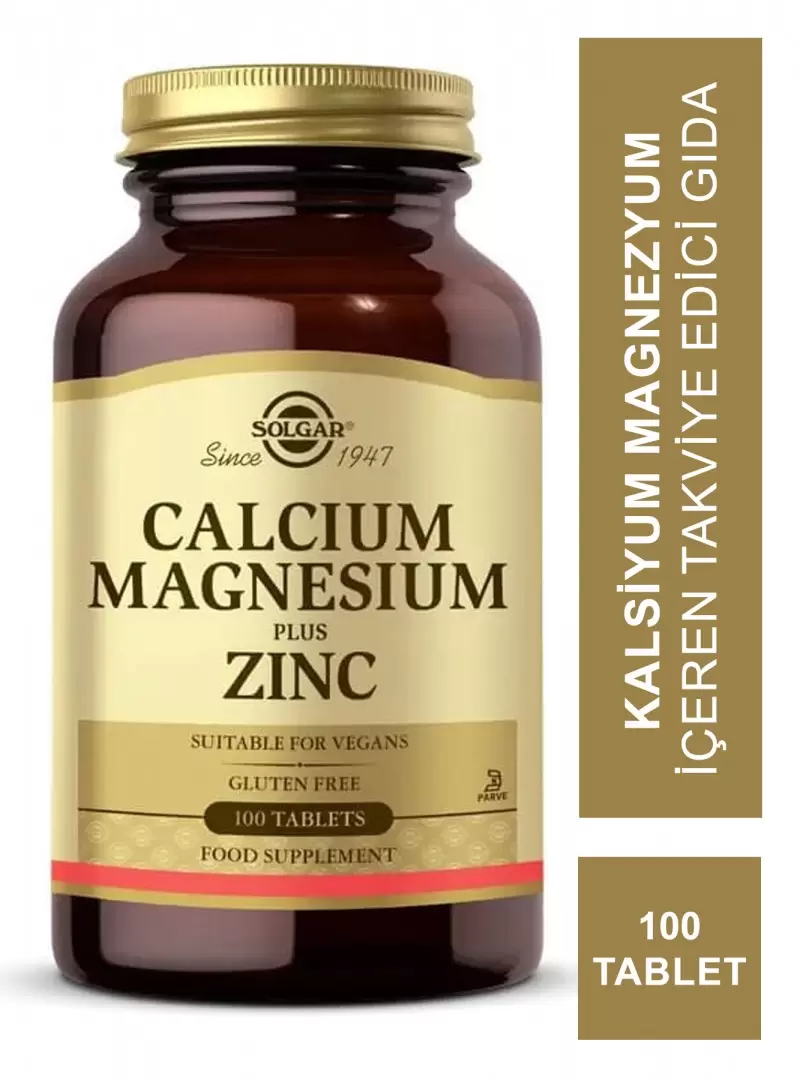 Solgar Calcium Magnesium Plus Zinc 100 Tablet