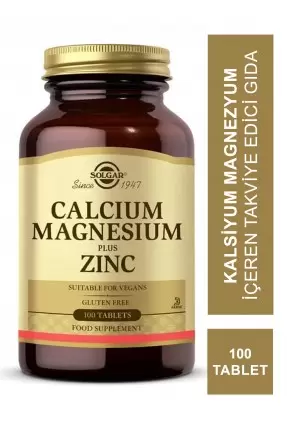 Solgar Calcium Magnesium Plus Zinc 100 Tablet