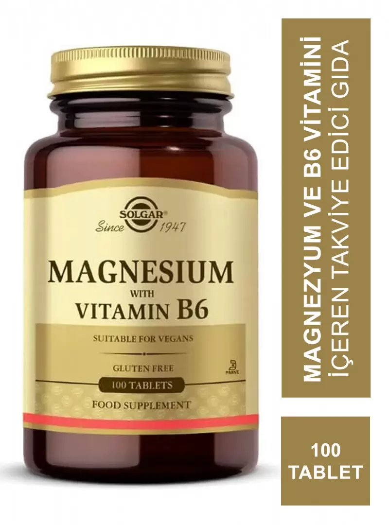 Solgar Magnesium with Vitamin B6 100 Tablet