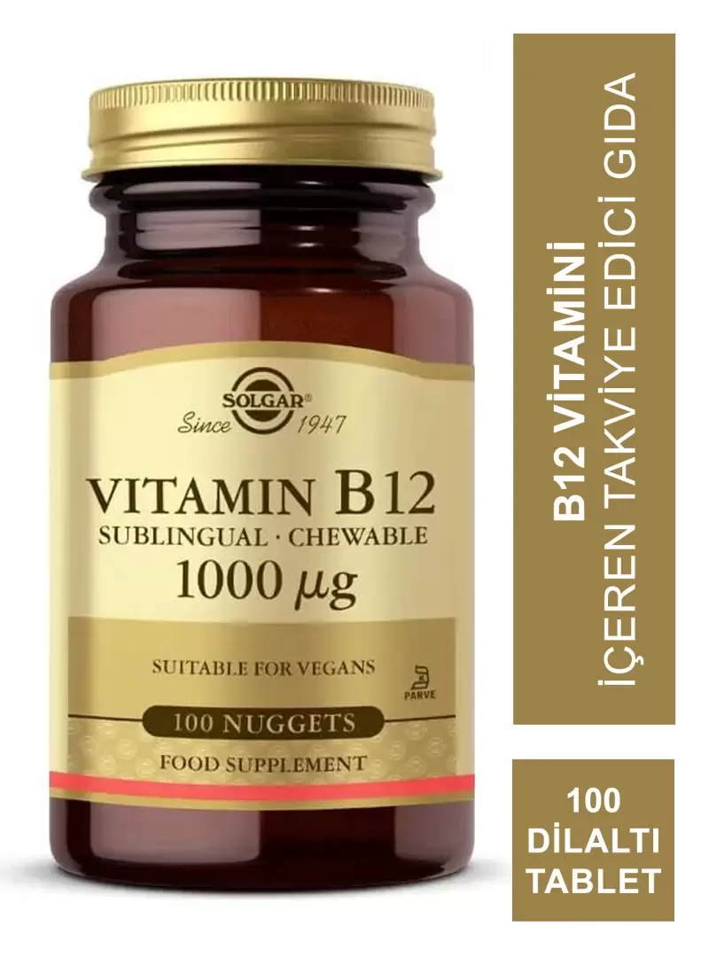 Solgar Vitamin B12 1000 mcg 100 Dilaltı Tablet