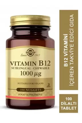 Solgar Vitamin B12 1000 mcg 100 Dilaltı Tablet