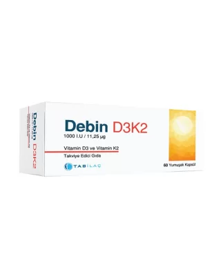 Debin D3K2 Vitamin 60 Yumuşak Kapsül