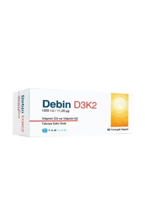 Debin D3K2 Vitamin 60 Yumuşak Kapsül