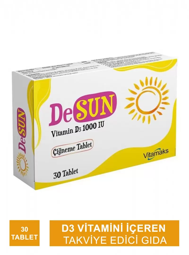 Outlet - Vitamaks DeSun Vitamin D3 1000IU 30 Tablet