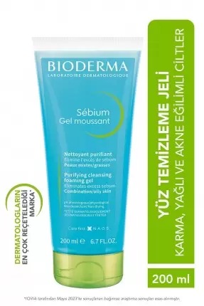 Bioderma Sebium Foaming Gel 200 ml (S.K.T 07-2025)