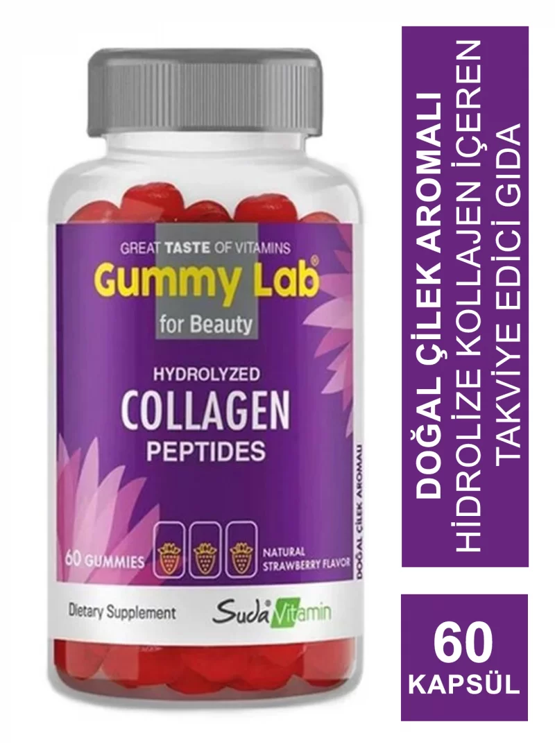 Outlet - Suda Vitamin Gummy Lab Collagen Peptides 60 Yumuşak Kapsül