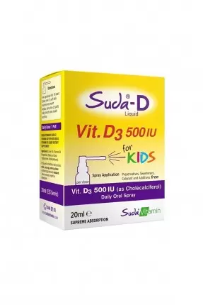 Outlet - Suda Vitamin Vitamin D3 500IU For Kids 20 ml