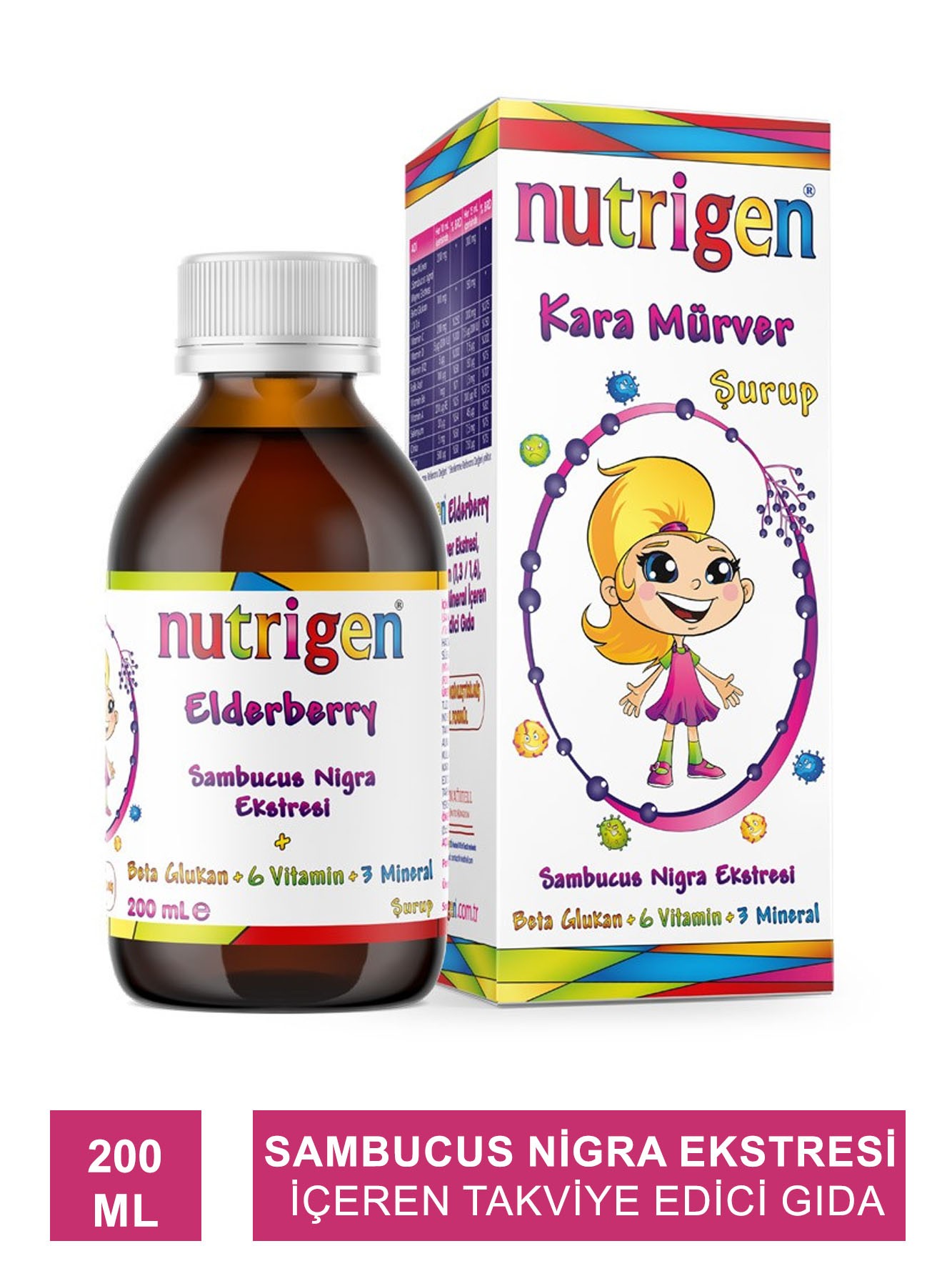 Outlet - Nutrigen Kara Mürver Şurup 200 ml