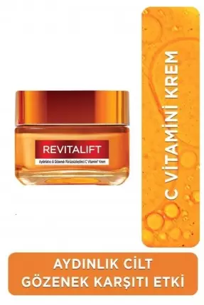 Loreal Paris Revitalift Aydınlatıcı & Gözenek Pürüzsüzleştirici C Vitamini Krem 50 ml