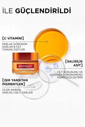 Loreal Paris Revitalift Aydınlatıcı & Gözenek Pürüzsüzleştirici C Vitamini Krem 50 ml