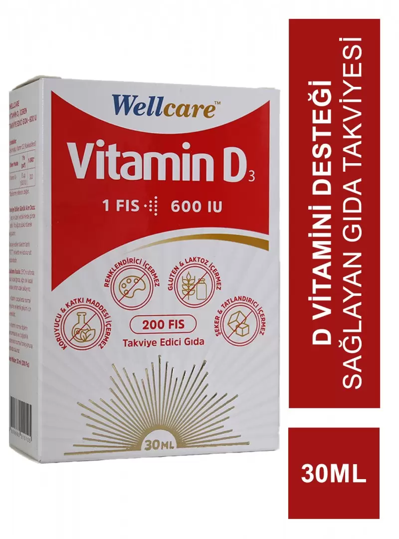 Wellcare Vitamin D3 600 IU 30 ml