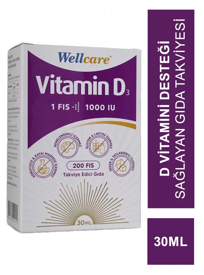 Wellcare Vitamin D3 1000 IU 30 ml